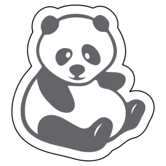 Fat Panda Sticker (Grey)
